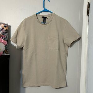 H&M Light Beige Short Sleeve Tee